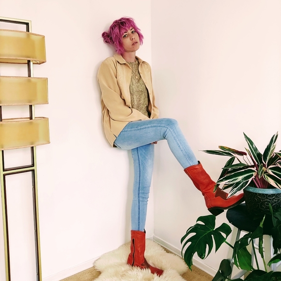 Vintage Embroidered Floral Long Sleeve Top / Shacket - Picture 5 of 7